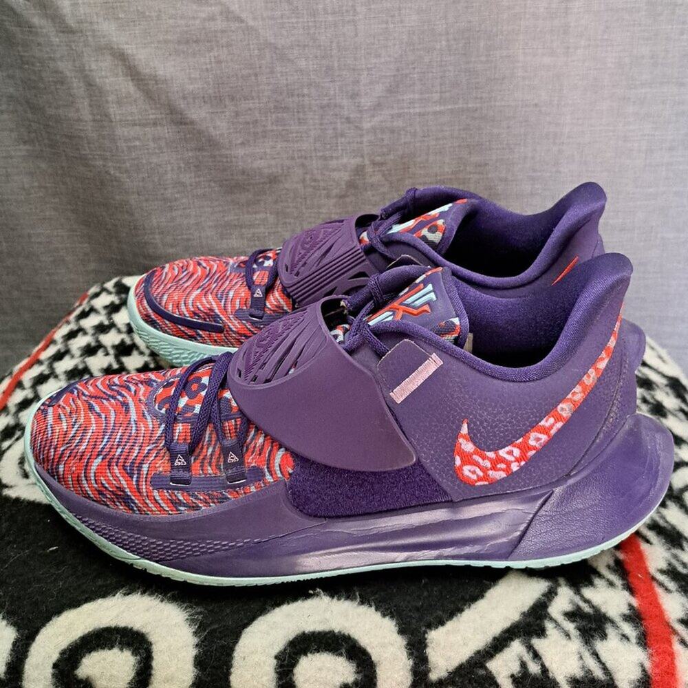 %Size 15 NIKE Kyrie 3 Low Orchid Men CJ1286-500 Glacier Ice Chile Red Sneaker A5